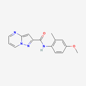 molecular formula C15H14N4O2 B10968422 N-(4-methoxy-2-methylphenyl)pyrazolo[1,5-a]pyrimidine-2-carboxamide 