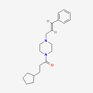 3-cyclopentyl-1-{4-[(2E)-3-phenylprop-2-en-1-yl]piperazin-1-yl}propan-1-one