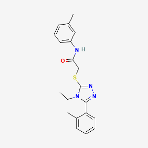 2-{[4-ethyl-5-(2-methylphenyl)-4H-1,2,4-triazol-3-yl]sulfanyl}-N-(3-methylphenyl)acetamide