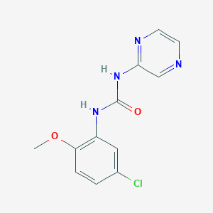 molecular formula C12H11ClN4O2 B10968457 1-(5-Chloro-2-methoxyphenyl)-3-pyrazin-2-ylurea 