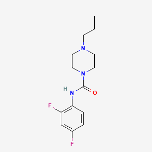 molecular formula C14H19F2N3O B10968461 N-(2,4-difluorophenyl)-4-propylpiperazine-1-carboxamide 