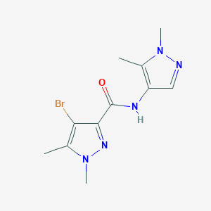 4-bromo-N-(1,5-dimethyl-1H-pyrazol-4-yl)-1,5-dimethyl-1H-pyrazole-3-carboxamide