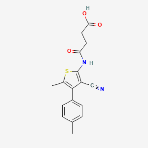 4-{[3-Cyano-5-methyl-4-(4-methylphenyl)thiophen-2-yl]amino}-4-oxobutanoic acid