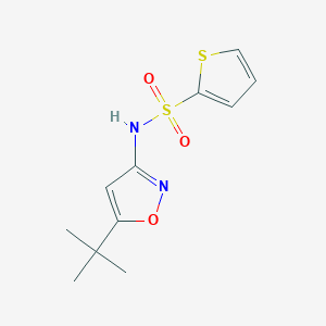 molecular formula C11H14N2O3S2 B10968479 N-(5-tert-butyl-1,2-oxazol-3-yl)thiophene-2-sulfonamide 