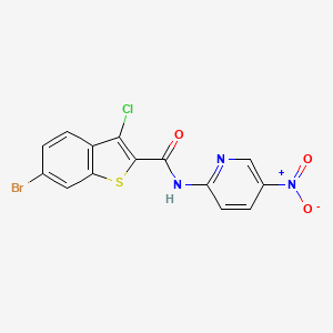 6-bromo-3-chloro-N-(5-nitropyridin-2-yl)-1-benzothiophene-2-carboxamide