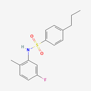 molecular formula C16H18FNO2S B10968540 N-(5-fluoro-2-methylphenyl)-4-propylbenzenesulfonamide 