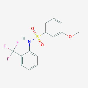 molecular formula C14H12F3NO3S B10968545 3-methoxy-N-[2-(trifluoromethyl)phenyl]benzenesulfonamide 