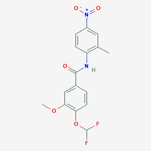 4-(difluoromethoxy)-3-methoxy-N-(2-methyl-4-nitrophenyl)benzamide