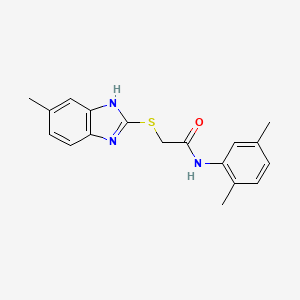 N-(2,5-dimethylphenyl)-2-[(5-methyl-1H-benzimidazol-2-yl)sulfanyl]acetamide