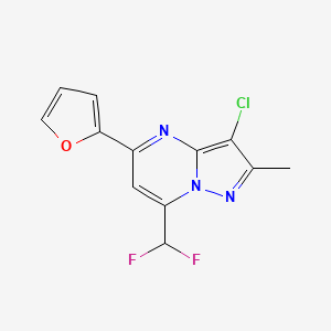 3-Chloro-7-(difluoromethyl)-5-(furan-2-yl)-2-methylpyrazolo[1,5-a]pyrimidine