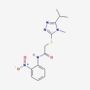 2-{[4-methyl-5-(propan-2-yl)-4H-1,2,4-triazol-3-yl]sulfanyl}-N-(2-nitrophenyl)acetamide