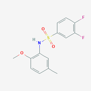 molecular formula C14H13F2NO3S B10968640 3,4-difluoro-N-(2-methoxy-5-methylphenyl)benzenesulfonamide 