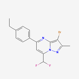 3-Bromo-7-(difluoromethyl)-5-(4-ethylphenyl)-2-methylpyrazolo[1,5-a]pyrimidine