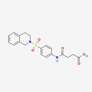 4-{[4-(3,4-dihydroisoquinolin-2(1H)-ylsulfonyl)phenyl]amino}-4-oxobutanoic acid