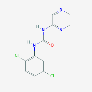 molecular formula C11H8Cl2N4O B10968681 1-(2,5-Dichlorophenyl)-3-pyrazin-2-ylurea 