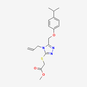 methyl {[5-{[4-(propan-2-yl)phenoxy]methyl}-4-(prop-2-en-1-yl)-4H-1,2,4-triazol-3-yl]sulfanyl}acetate