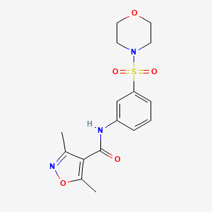 3,5-dimethyl-N-[3-(morpholin-4-ylsulfonyl)phenyl]-1,2-oxazole-4-carboxamide