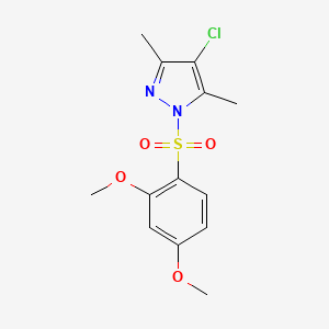 molecular formula C13H15ClN2O4S B10968711 4-chloro-1-[(2,4-dimethoxyphenyl)sulfonyl]-3,5-dimethyl-1H-pyrazole 