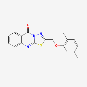 2-[(2,5-dimethylphenoxy)methyl]-5H-[1,3,4]thiadiazolo[2,3-b]quinazolin-5-one