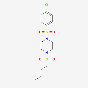 1-(Butylsulfonyl)-4-[(4-chlorophenyl)sulfonyl]piperazine