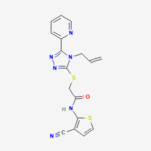 molecular formula C17H14N6OS2 B10968751 N-(3-cyanothiophen-2-yl)-2-{[4-(prop-2-en-1-yl)-5-(pyridin-2-yl)-4H-1,2,4-triazol-3-yl]sulfanyl}acetamide 