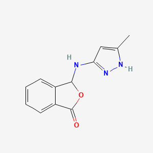 3H-Isobenzofuran-1-one, 3-(5-methyl-1H-pyrazol-3-ylamino)-