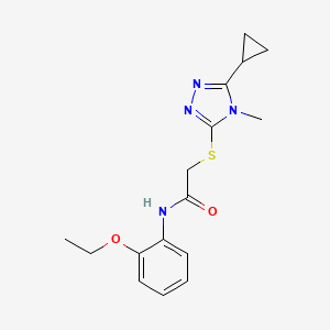 2-[(5-cyclopropyl-4-methyl-4H-1,2,4-triazol-3-yl)sulfanyl]-N-(2-ethoxyphenyl)acetamide