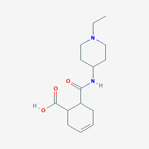 molecular formula C15H24N2O3 B10968782 6-[(1-Ethylpiperidin-4-yl)carbamoyl]cyclohex-3-ene-1-carboxylic acid 