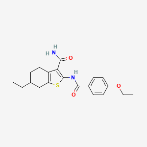 2-[(4-Ethoxybenzoyl)amino]-6-ethyl-4,5,6,7-tetrahydro-1-benzothiophene-3-carboxamide