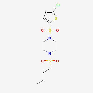 1-(Butylsulfonyl)-4-[(5-chlorothiophen-2-yl)sulfonyl]piperazine