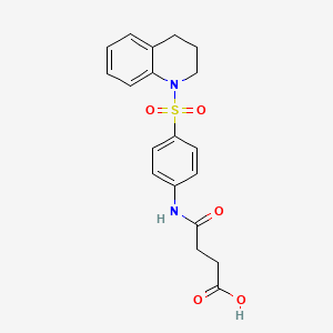 4-{[4-(3,4-dihydroquinolin-1(2H)-ylsulfonyl)phenyl]amino}-4-oxobutanoic acid