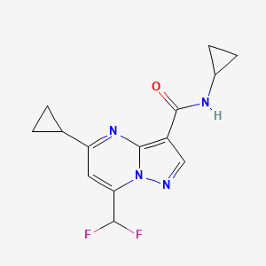 N,5-dicyclopropyl-7-(difluoromethyl)pyrazolo[1,5-a]pyrimidine-3-carboxamide