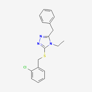 3-benzyl-5-[(2-chlorobenzyl)sulfanyl]-4-ethyl-4H-1,2,4-triazole