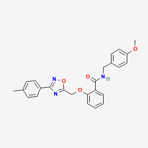 N-(4-methoxybenzyl)-2-{[3-(4-methylphenyl)-1,2,4-oxadiazol-5-yl]methoxy}benzamide