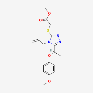 methyl ({5-[1-(4-methoxyphenoxy)ethyl]-4-(prop-2-en-1-yl)-4H-1,2,4-triazol-3-yl}sulfanyl)acetate