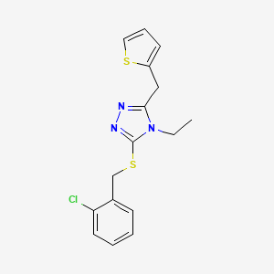 3-[(2-chlorobenzyl)sulfanyl]-4-ethyl-5-(thiophen-2-ylmethyl)-4H-1,2,4-triazole