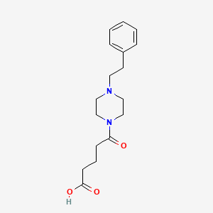 5-Oxo-5-[4-(2-phenylethyl)piperazin-1-yl]pentanoic acid