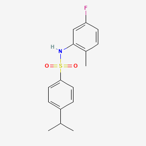 molecular formula C16H18FNO2S B10968959 N-(5-fluoro-2-methylphenyl)-4-(propan-2-yl)benzenesulfonamide 