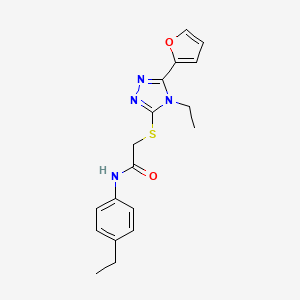 2-{[4-ethyl-5-(furan-2-yl)-4H-1,2,4-triazol-3-yl]sulfanyl}-N-(4-ethylphenyl)acetamide