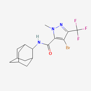 N-(2-Adamantyl)-4-bromo-1-methyl-3-(trifluoromethyl)-1H-pyrazole-5-carboxamide