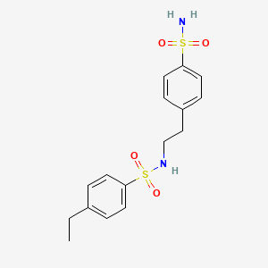 molecular formula C16H20N2O4S2 B10968984 4-ethyl-N-[2-(4-sulfamoylphenyl)ethyl]benzenesulfonamide 