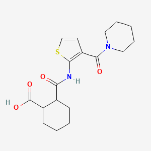 2-{[3-(Piperidin-1-ylcarbonyl)thiophen-2-yl]carbamoyl}cyclohexanecarboxylic acid