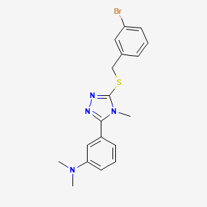 3-{5-[(3-bromobenzyl)sulfanyl]-4-methyl-4H-1,2,4-triazol-3-yl}-N,N-dimethylaniline