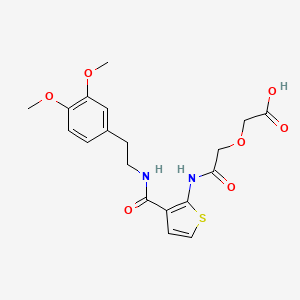 {2-[(3-{[2-(3,4-Dimethoxyphenyl)ethyl]carbamoyl}thiophen-2-yl)amino]-2-oxoethoxy}acetic acid