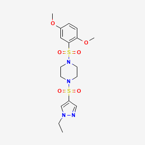 1-[(2,5-dimethoxyphenyl)sulfonyl]-4-[(1-ethyl-1H-pyrazol-4-yl)sulfonyl]piperazine