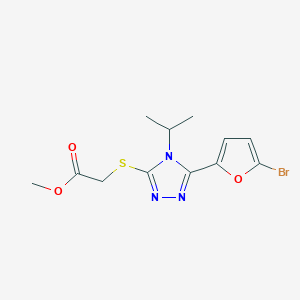 methyl {[5-(5-bromofuran-2-yl)-4-(propan-2-yl)-4H-1,2,4-triazol-3-yl]sulfanyl}acetate