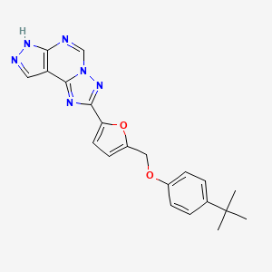 2-(5-{[4-(Tert-butyl)phenoxy]methyl}-2-furyl)-7H-pyrazolo[4,3-E][1,2,4]triazolo[1,5-C]pyrimidine