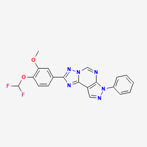 2-[4-(difluoromethoxy)-3-methoxyphenyl]-7-phenyl-7H-pyrazolo[4,3-e][1,2,4]triazolo[1,5-c]pyrimidine