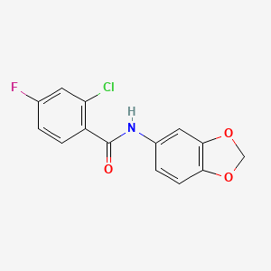 N-(1,3-benzodioxol-5-yl)-2-chloro-4-fluorobenzamide