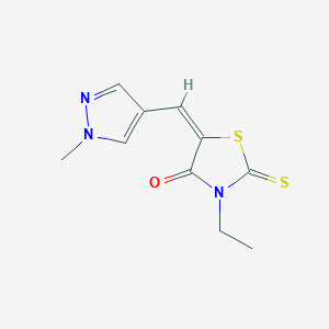 Thiazolidin-4-one, 3-ethyl-5-(1-methyl-1H-pyrazol-4-ylmethylene)-2-thioxo-